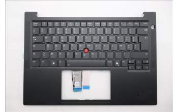 Lenovo 5M11S09974 C-Cover with keyboard, French, Black, Backlight, US