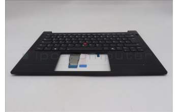 Lenovo 5M11S09980 C-Cover with keyboard, German, Black, Backlight, UK