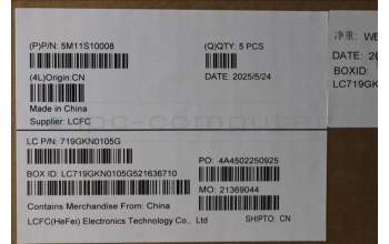 Lenovo 5M11S10008 C-Cover with keyboard, Russian, Black, Backlight, US