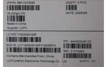 Lenovo 5M11S10040 C-Cover with keyboard, US English Euro, Black, Backlight, US