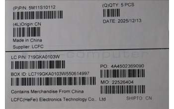 Lenovo 5M11S10112 C-Cover with keyboard, Italian, Black, UK