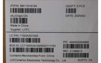 Lenovo 5M11S10134 C-Cover with keyboard, US English Euro, Black, US