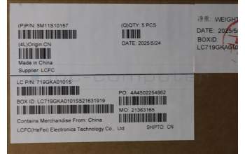 Lenovo 5M11S10157 C-Cover with keyboard, English, Black, Backlight, US