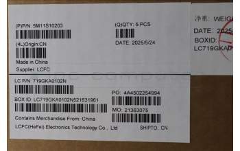 Lenovo 5M11S10203 MECH_ASM KB CCV CZE/SLK BL(Liteon)UK BK