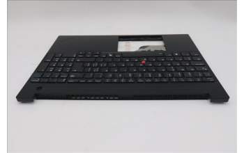 Lenovo 5M11S10216 C-Cover with keyboard, Switzerland, Black, Backlight, UK
