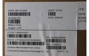 Lenovo 5M11S10220 MECH_ASM FRU KB CCV UK BL(Chicony)UK BK