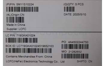 Lenovo 5M11S10224 C-Cover with keyboard, US English Euro, Black, Backlight, US