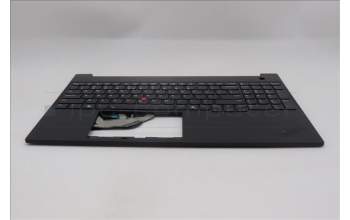 Lenovo 5M11S10224 C-Cover with keyboard, US English Euro, Black, Backlight, US