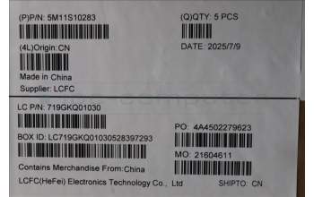 Lenovo 5M11S10283 C-Cover with keyboard, French, Black, US