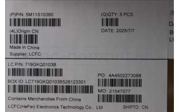 Lenovo 5M11S10360 C-Cover with keyboard, German, Black, Backlight, UK