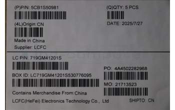 Lenovo 5M11S10369 C-Cover with keyboard, Hebrew, Black, Backlight, US