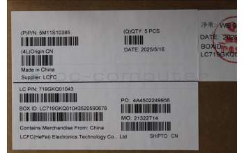 Lenovo 5M11S10385 C-Cover with keyboard, Czech Slovakian, Black, Backlight, UK