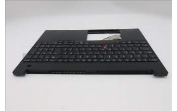 Lenovo 5M11S10388 C-Cover with keyboard, Slovenian, Black, Backlight, UK