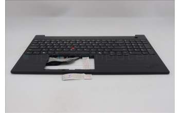Lenovo 5M11S10406 C-Cover with keyboard, US English Euro, Black, Backlight, US