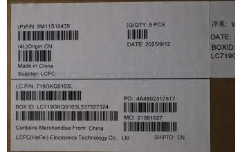 Lenovo 5M11S10439 C-Cover with keyboard, Ukraine, Black, Backlight, US