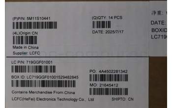 Lenovo 5M11S10441 Lenovo LCD Module, 14\", WUXGA, Touch, Anti-reflection, IPS, 500nit, 100%SRGB, W/FHD RGB+IR Camera