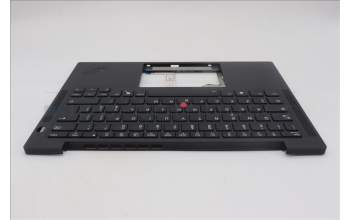 Lenovo 5M11S15615 C-Cover with keyboard, Italian, Black, Backlight, UK