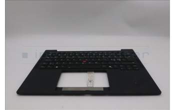 Lenovo 5M11S15633 C-Cover with keyboard, Nordic, Black, Backlight, UK