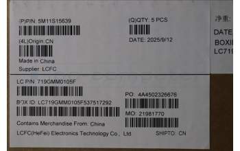 Lenovo 5M11S15639 C-Cover with keyboard, Russian, Black, Backlight, US