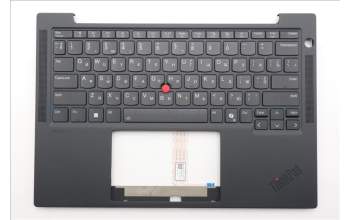 Lenovo 5M11S15669 C-Cover with keyboard, Ukraine, Black, Backlight, US