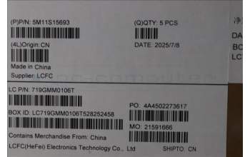 Lenovo 5M11S15693 C-Cover with keyboard, Danish, Black, Backlight, WWAN, UK