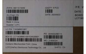 Lenovo 5M11S15699 C-Cover with keyboard, Estonian, Black, Backlight, WWAN, UK