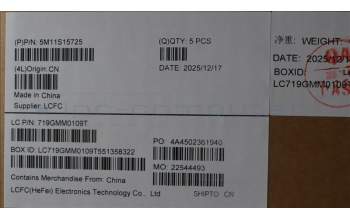 Lenovo 5M11S15725 C-Cover with keyboard, Italian, Black, Backlight, WWAN, UK