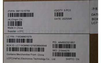 Lenovo 5M11S15759 C-Cover with keyboard, Swedish/Finnish, Black, Backlight, WWAN, UK