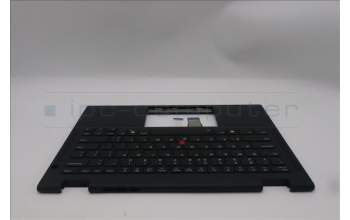 Lenovo 5M11S15897 C-Cover with keyboard, US English Euro, Black, Backlight, US