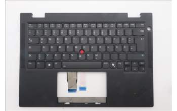 Lenovo 5M11S15909 C-Cover with keyboard, German, Black, Backlight, UK