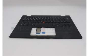 Lenovo 5M11S15909 C-Cover with keyboard, German, Black, Backlight, UK