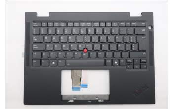 Lenovo 5M11S15965 C-Cover with keyboard, Spanish, Black, Backlight, UK