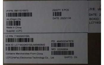 Lenovo 5M11S15973 C-Cover with keyboard, Switzerland, Black, Backlight, UK