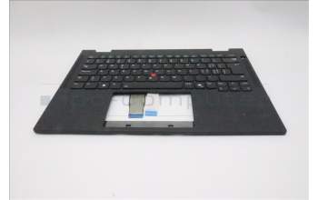 Lenovo 5M11S15973 C-Cover with keyboard, Switzerland, Black, Backlight, UK