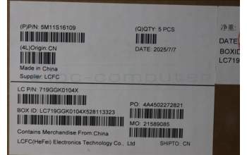 Lenovo 5M11S16109 C-Cover with keyboard, Slovenian, Black, Backlight, WWAN, UK