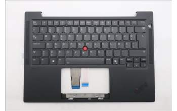 Lenovo 5M11S16189 C-Cover with keyboard, Estonian, Black, Backlight, UK