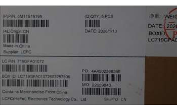 Lenovo 5M11S16195 MECH_ASM BL KB BK EURO ENG LTN