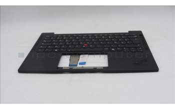 Lenovo 5M11S16197 C-Cover with keyboard, French, Black, Backlight, US