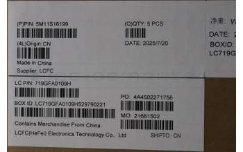 Lenovo 5M11S16199 C-Cover with keyboard, French, Black, Backlight, US