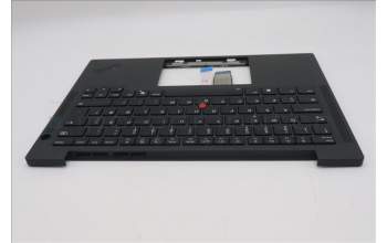 Lenovo 5M11S16243 C-Cover with keyboard, Norwegian, Black, Backlight, UK