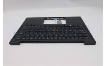 Lenovo 5M11S16251 C-Cover with keyboard, Portuguese, Black, Backlight, UK