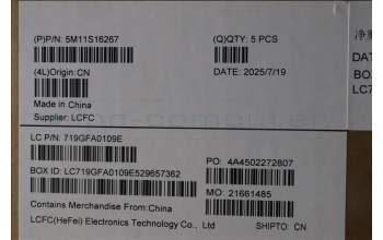 Lenovo 5M11S16267 C-Cover with keyboard, Swedish/Finnish, Black, Backlight, UK