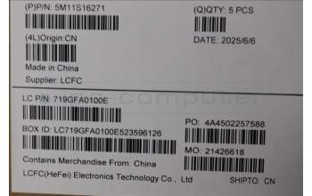 Lenovo 5M11S16271 C-Cover with keyboard, Switzerland, Black, Backlight, UK