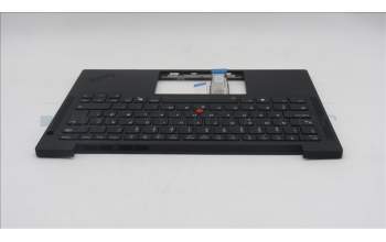 Lenovo 5M11S16332 C-Cover with keyboard, Danish, Black, Backlight, WWAN, UK