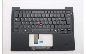 Lenovo 5M11S16353 C-Cover with keyboard, German, Black, Backlight, WWAN, UK