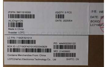 Lenovo 5M11S16355 C-Cover with keyboard, German, Black, Backlight, WWAN, UK