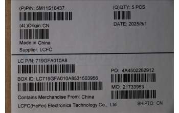 Lenovo 5M11S16437 C-Cover with keyboard, UK English, Black, Backlight, WWAN, UK