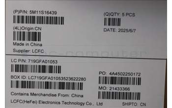 Lenovo 5M11S16439 C-Cover with keyboard, UK English, Black, Backlight, WWAN, UK