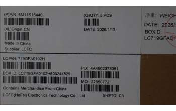 Lenovo 5M11S16440 C-Cover with keyboard, UK English, Black, Backlight, WWAN, UK