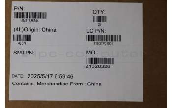 Lenovo 5M11S26744 Power button with FingerPrint, Black